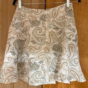 Elle Sasson Silk Paisley Print Mini Skirt